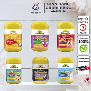 Kẹo dẻo Nature's Way Kids Smart Vita Gummies, Úc (60v) nhiều vị bổ sung vitamin, khoáng chất cho trẻ từ 2 tuổi