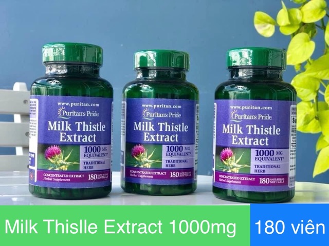 Milk Thistle Extract 1000mg chai 180 viên