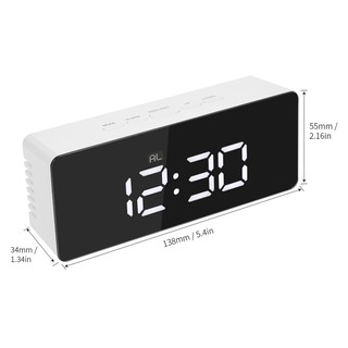 forkoobe.vn Multi Functional Digital LED Mirror Clock Alarm Night Lights Thermometer