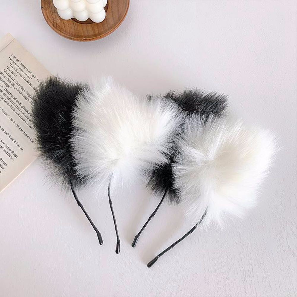 Cài tóc tai mèo bằng cotton phối chuông chống trượt phong cách Lolita nhiều màu sắc kiểu Hàn Quốc cho nữ
