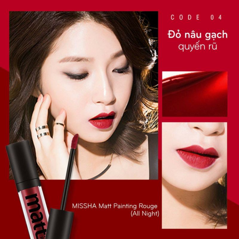 Son lì Missha - Matt Painting Rouge (MD03: All night)