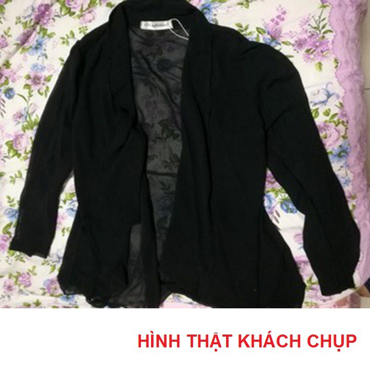 Áo khoác voan, áo khoác dáng kimono mềm rũ, khoác nhẹ, tay dài, vải voan dày 02 C005