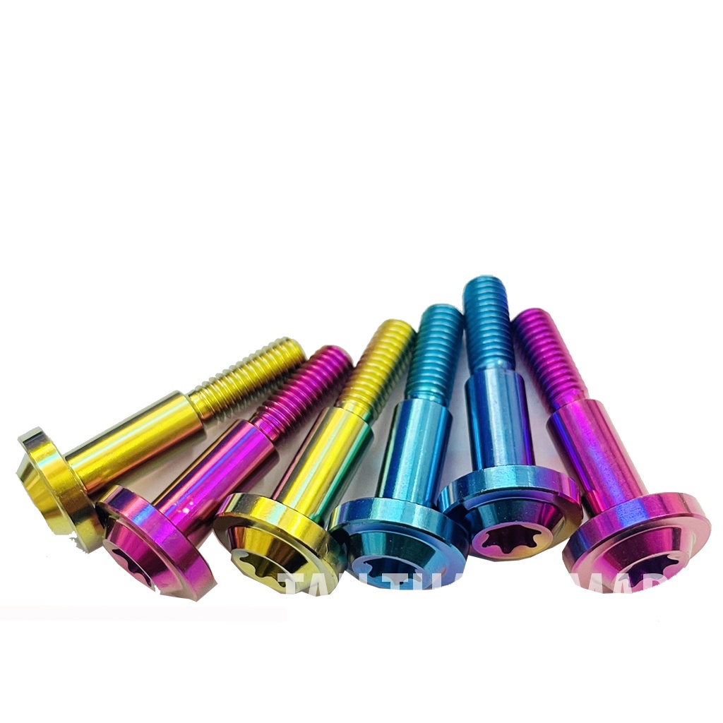 Ốc Titan Gr5 Gắn Tay Thắng Zin Xe Số Xe Côn Màu Điện Phân cao Cấp Mẫu Đầu Dù,Đầu Probolt PTTT