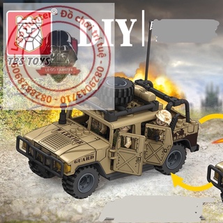 Army TBS bộ lắp ráp mô hình Xe humvve màu vàng cát của quân đội Mỹ ( không mini )