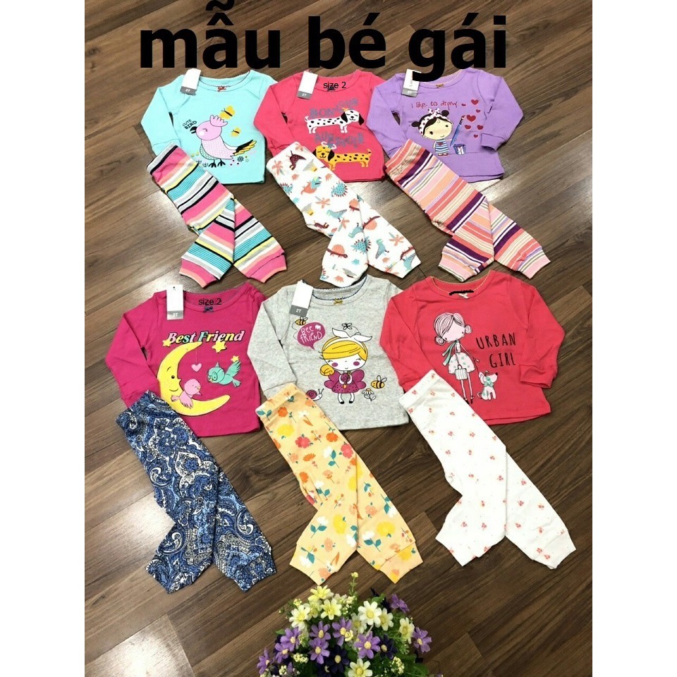 Combo 2 Bộ Cotton dầy Bozip cho bé trai bé gái