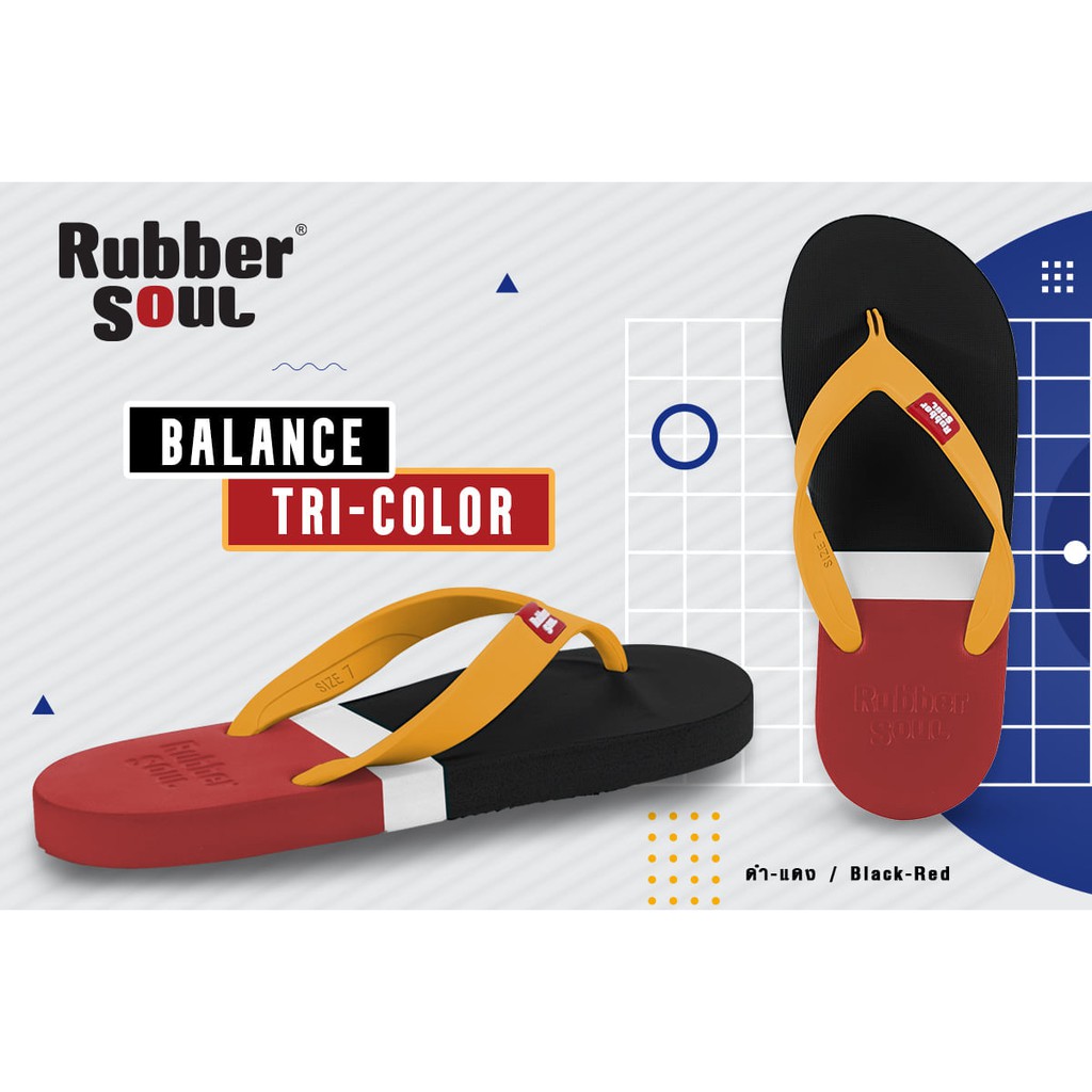 Dép quai kẹp nam cao su xốp Thái Lan Rubber Soul Balance Tri Color