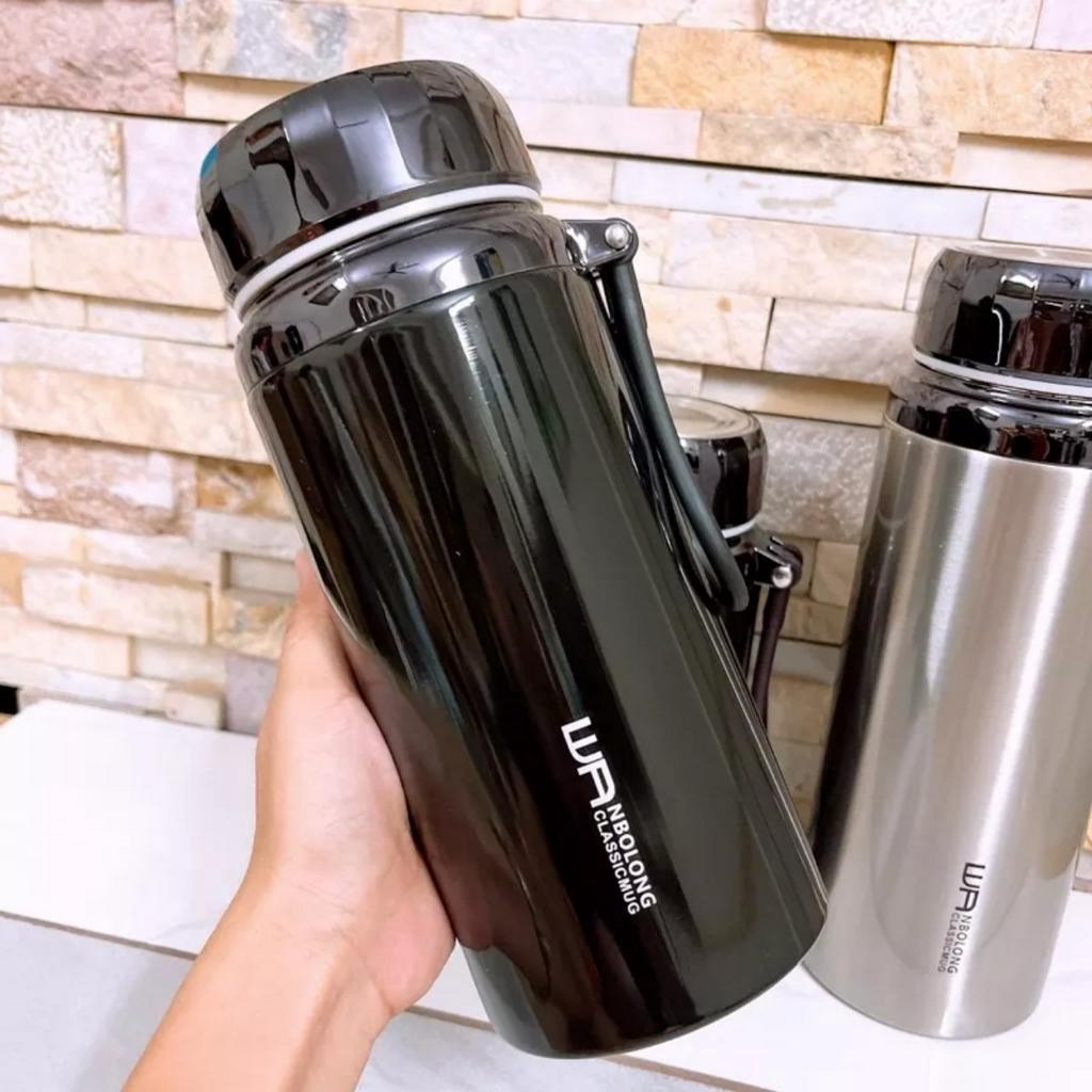 Bình giữ nhiệt nóng lạnh inox 304, bình giữ nhiệt Baol nắp kim cương dung tích 600ml-1500ml cao cấp