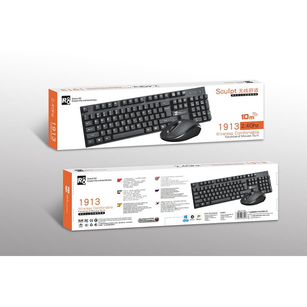 Bộ phím chuột không dây R8 1913 - NTH