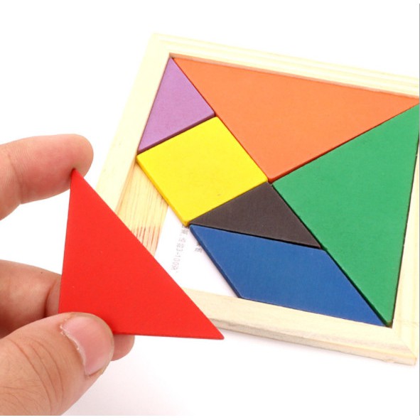 Xếp Hình TRÍ UẨN TANGRAM CAO CẤP  dày dặn -  Đồ chơi thông minh cho bé rèn luyện trí tuệ A373