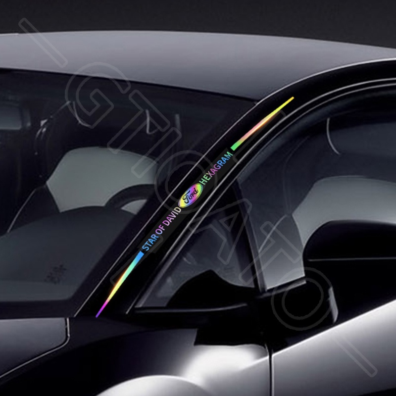 GTIOATO Decal DáN Xe HìNh DáN Xe,Thời Trang Mát MiếNg DáN Xe Bảy Màu Nhãn Dán Phản Quang Tem Logo DáN Xe DáN Xe PhảN Quang Trang Trí Ô Tô For Ford Ranger Focus Everest Transit Fiesta Ecosport Mustang Raptor Explorer Bronco Mondeo Tourneo