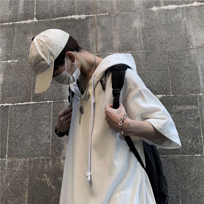 Áo Hoodie Ngắn Tay Form Rộng Phong Cách Năng Động Trẻ Trung Dành Cho Cả Nam Và Nữ