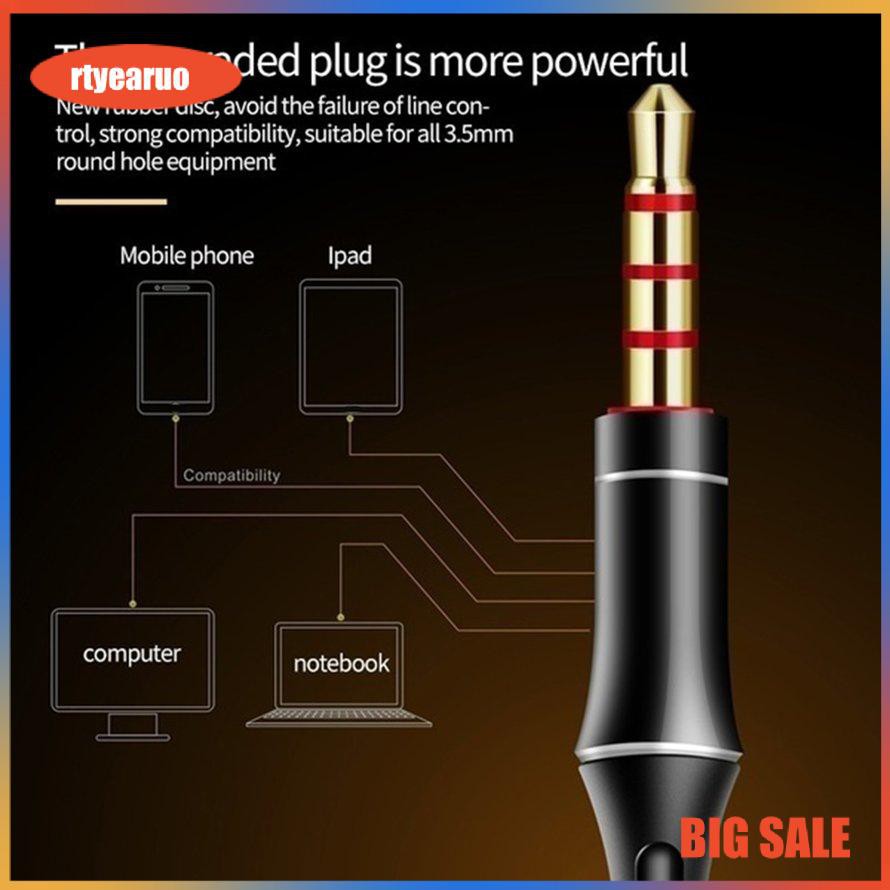 Tai nghe thể thao âm thanh sống động chất lượng cao Micro tích hợp sẵn Tai Nghe Nhét Tai Có Dây Bass Chống Ồn Tích