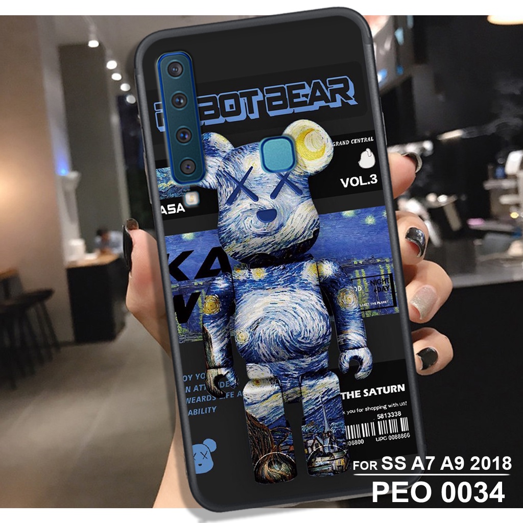 ỐP SAMSUNG A30S - A50 -A70 -A7 2018 -A9 2018 , In Hình Gấu Robot họa tiết L-V màu sắc cực đẹp.