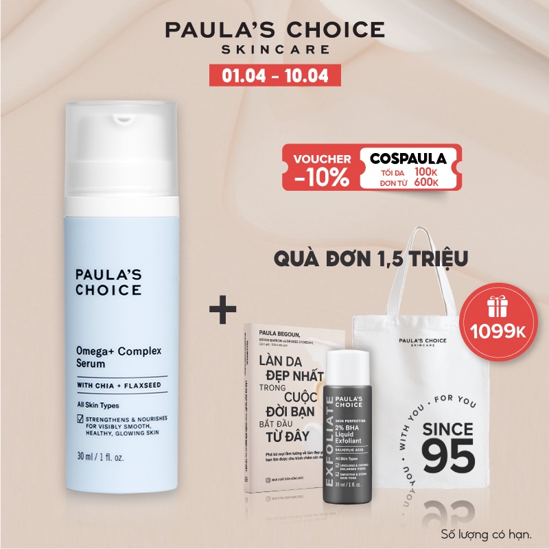 Tính chất phức hợp trẻ hóa và thức tỉnh làn da tối ưu Paula’s Choice Resist Omega + Complex Serum 30ml 2130