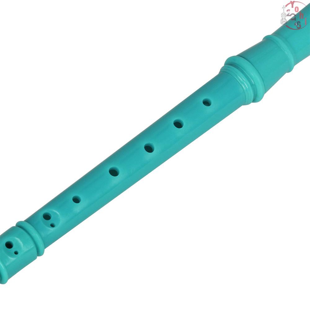 ♫ ABS Soprano Descant Recorder Clarinet 8 Holes German Style C Key with Fingering Chart Cleaning Stick for Kids Beginner