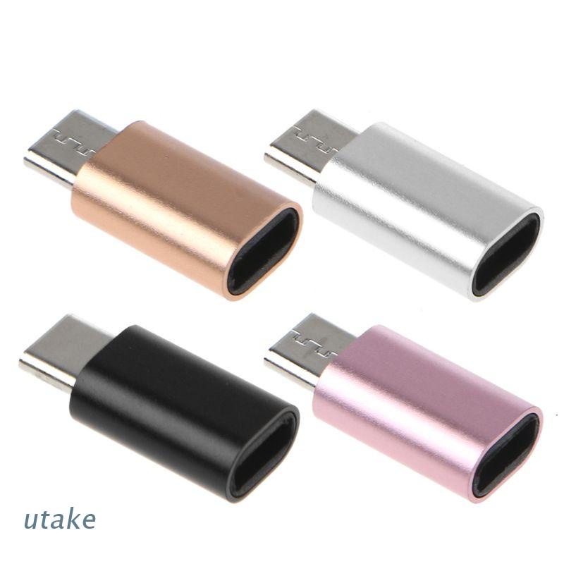 Đầu Chuyển Đổi Utake USB Type C Đầu Âm Sang Đầu Dương Cho Samsung Xiaomi Huawei HTC Androi