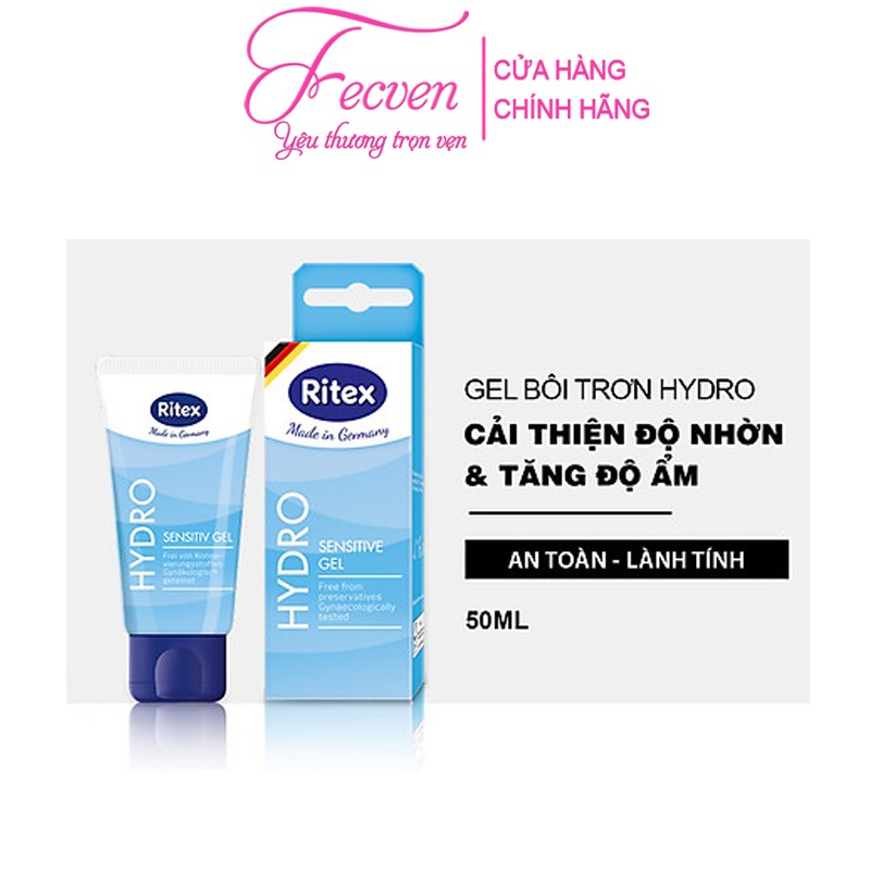 Gel Bôi Trơn Ritex Hydro Giúp Cuộc Yêu Trơn Mượt, Tuýp 50ml Đức FECVEN