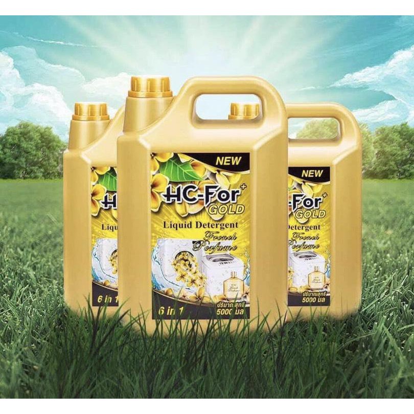 NƯỚC GIẶT GIỮ MÀU - THƠM SIÊU ĐẬM ĐẶC SPJ 5 LÍT - HC FOR GOLD NƯỚC HOA PHÁP