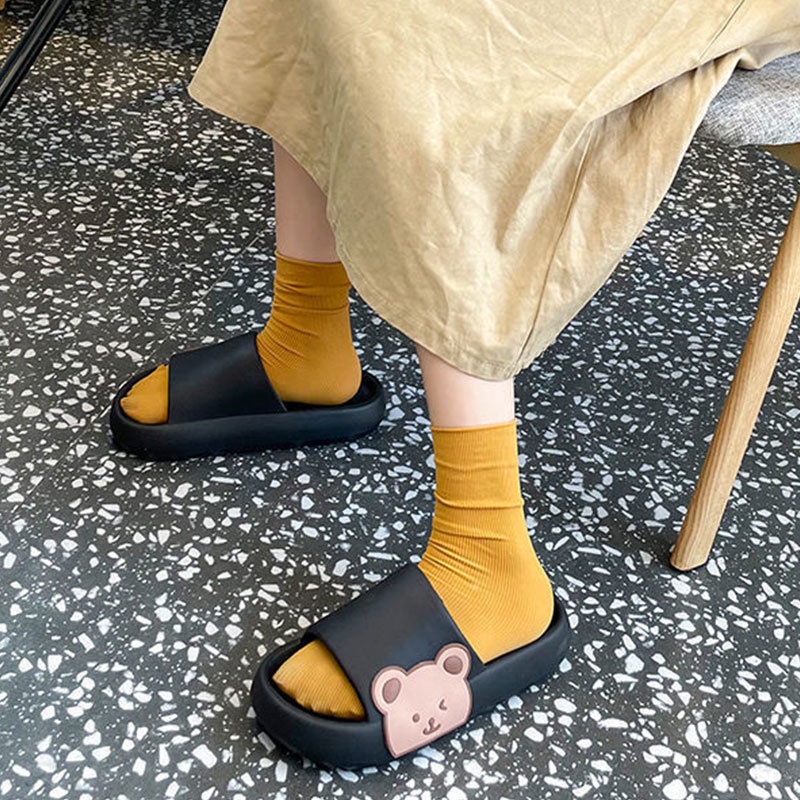 Dép QIAOYILUO chống trượt siêu nhẹ in hoạt hình xinh xắn cho nữ