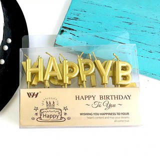 Bộ nến chữ Happy Birthday trang trí bánh sinh nhật - Nhotimshop