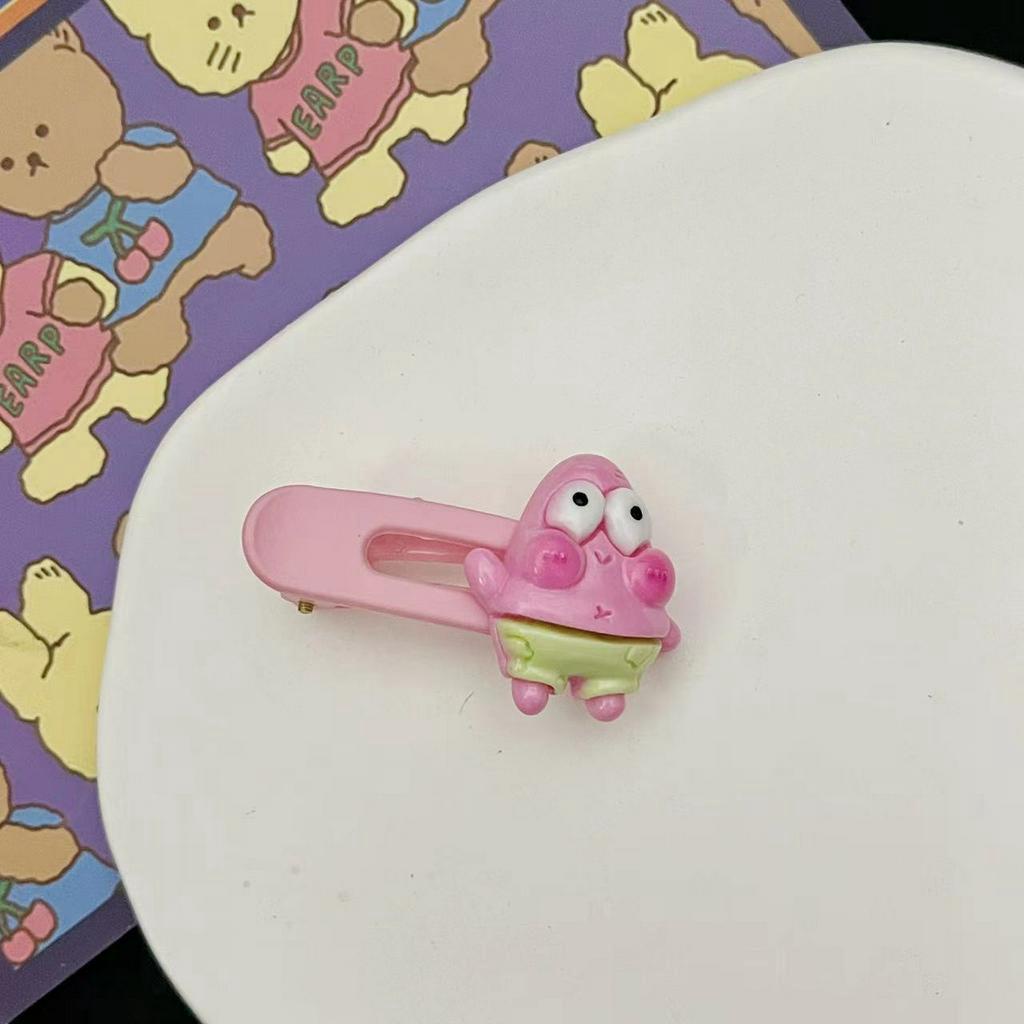 Kẹp Tóc Hình SpongeBob / Ngôi Sao / Trái Tim Dễ Thương Ngọt Ngào Cho Bé Gái