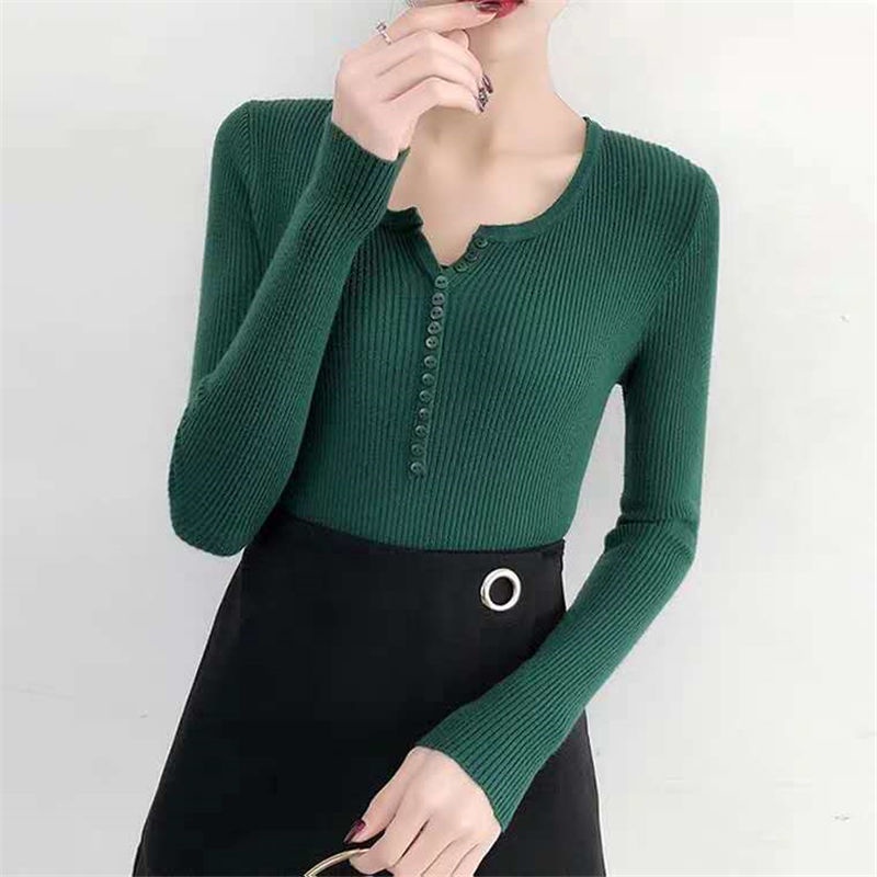 Áo Sweater Dệt Kim Mỏng Cổ Chữ V Thời Trang Mùa Thu 2023 Cho Nữ