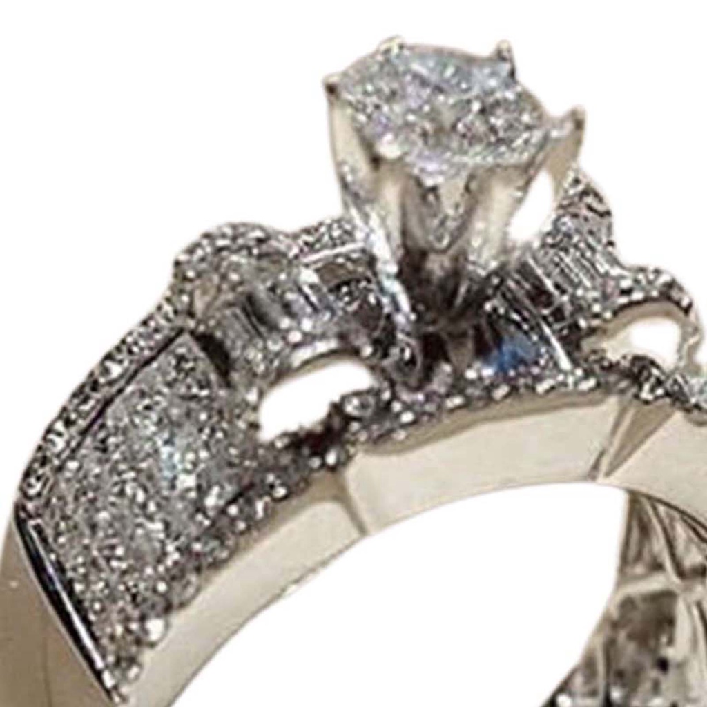 Nhẫn hợp kim màu bạc thời trang cho cặp đôi