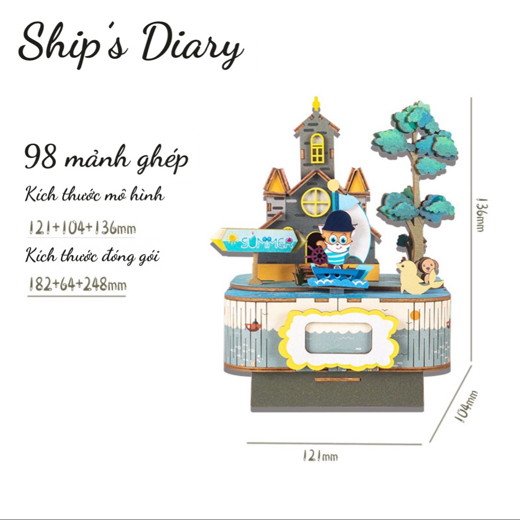 Mô hình lắp ráp Hộp nhạc chuyển động - Music Box