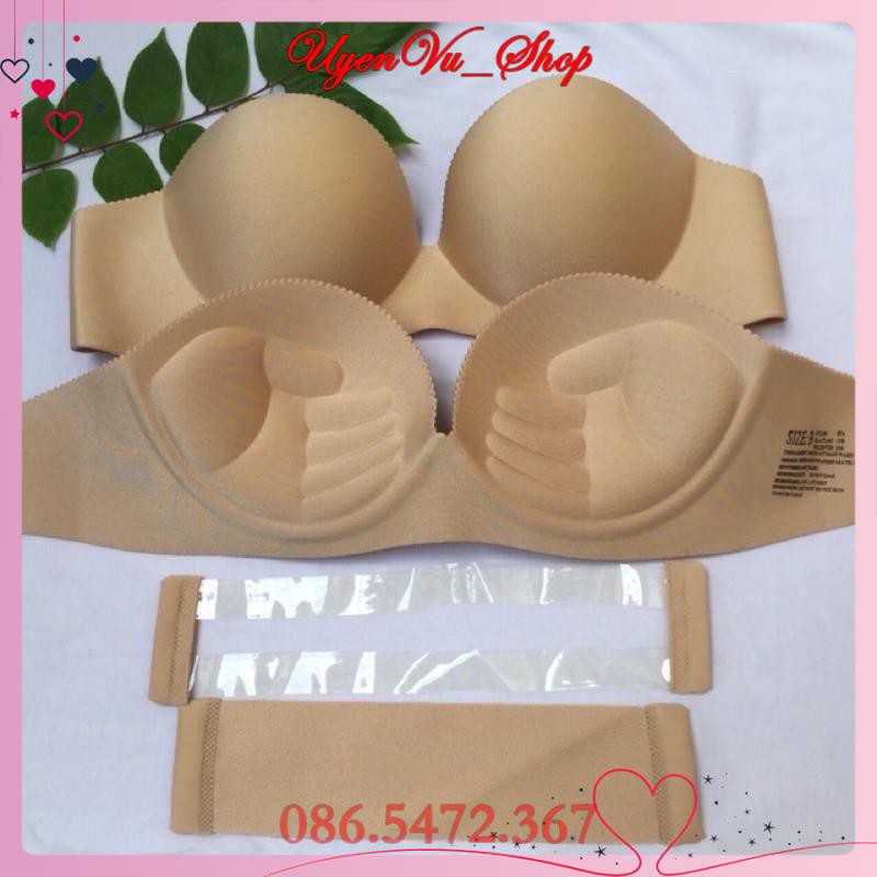 Áo Lót Không Dây Chống Tụt Phối Ren Mút Dày 3cm, Có Bàn Tay Nâng Ngực - Hàng Đẹp - Ảnh Thật