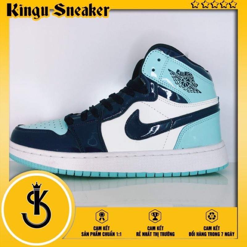 NK Air Jordan 1 High - UNC Patent Blue Chill 1:1 🟡 [HÀNG CHUẨN 1:1 + FULL BOX] 🟡 Giày Nam Cổ Cao Bản Chuẩn 1:1 Cao Cấp