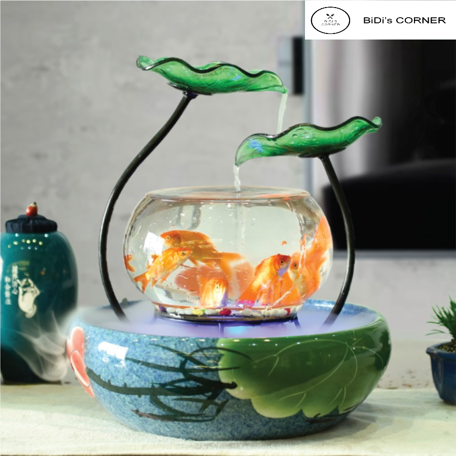 Bể cá Mini vật phẩm phong thủy - Âm dương cân bằng - Thúc đẩy khí cát