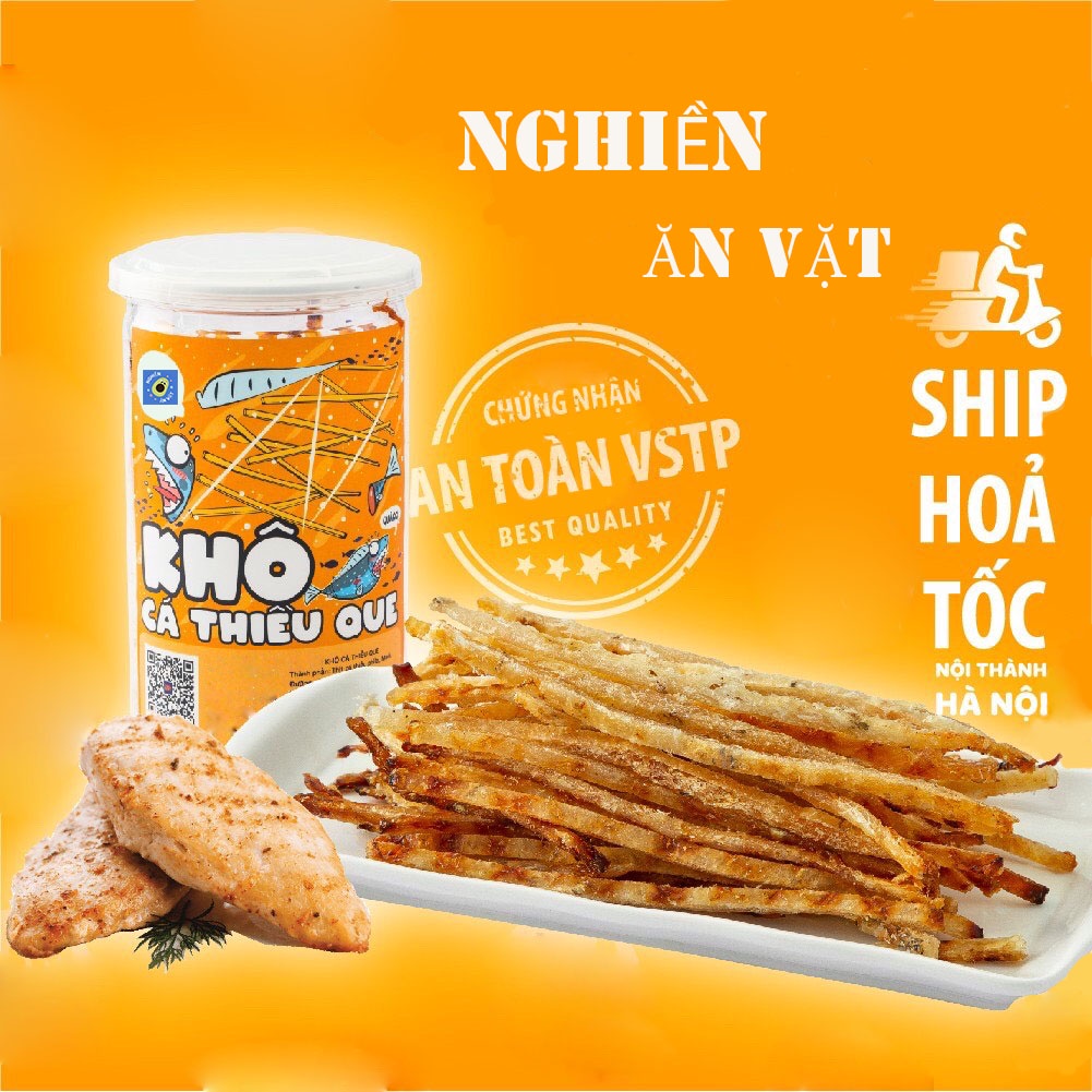Khô cá thiều que 200g Nghiền ăn vặt Hà Nội, vừa ngon vừa rẻ đảm bảo VSATTP