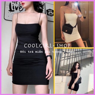 Đầm body 2 dây cọng bún chất thun borip dày mịn đẹp