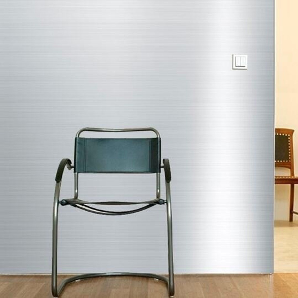 Miếng dán tường bằng giấy kim loại chống thấm nước/ dầu độc đáo trang trí nhà cửa/ tủ lạnh DIY