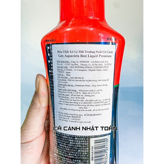 DIỆT RÊU HẠI, LÀM TRONG NƯỚC CHO BỂ CÁ BEST LIQUID AQUARISTA PRIMIUM GEX (NHẬT BẢN) 300ML