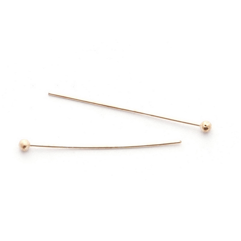 Kim đầu bi mạ vàng/bạc/vàng KC/Rhodium nhiều kích thước 16-30mm dùng làm trang sức thủ công