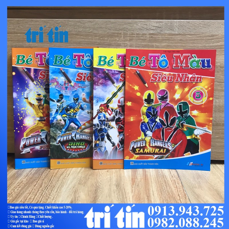 SET 8 C   BÉ TẬP TÔ MÀU SIÊU NHÂN