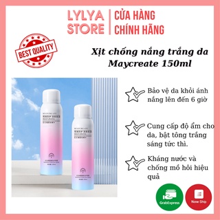 Xịt chống nắng trang điểm Maycreate 150ml nâng tông da tức thì Lylya Store
