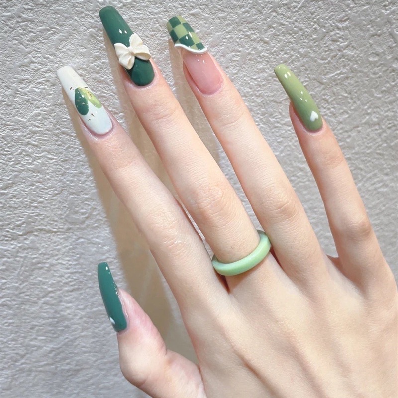 NAILBOX THIẾT KẾ TÔNG MÀU XANH LÁ