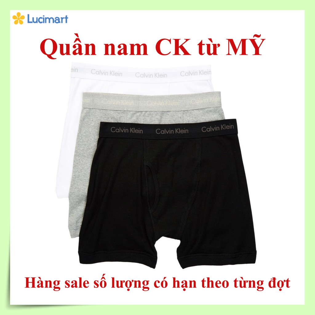 [Hàng Mỹ-Giá Sale] Set 3 hoặc 4 quần lót nam CK từ USA, mẫu boxer.