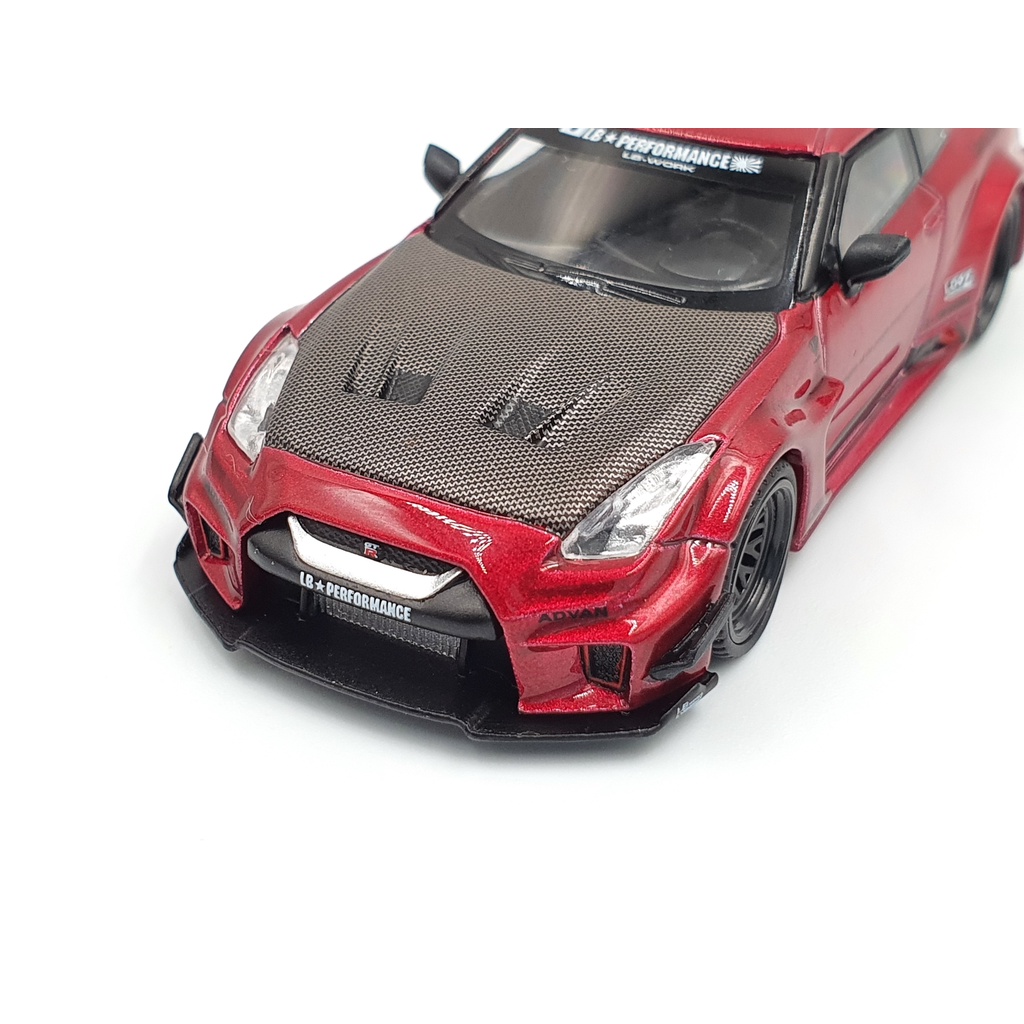 Xe Mô Hình LB-Slihouette WORKS GT NISSAN 35GT-RR Ver.1 Lava Red LHD 1:64 MiniGT (Đỏ Đô)