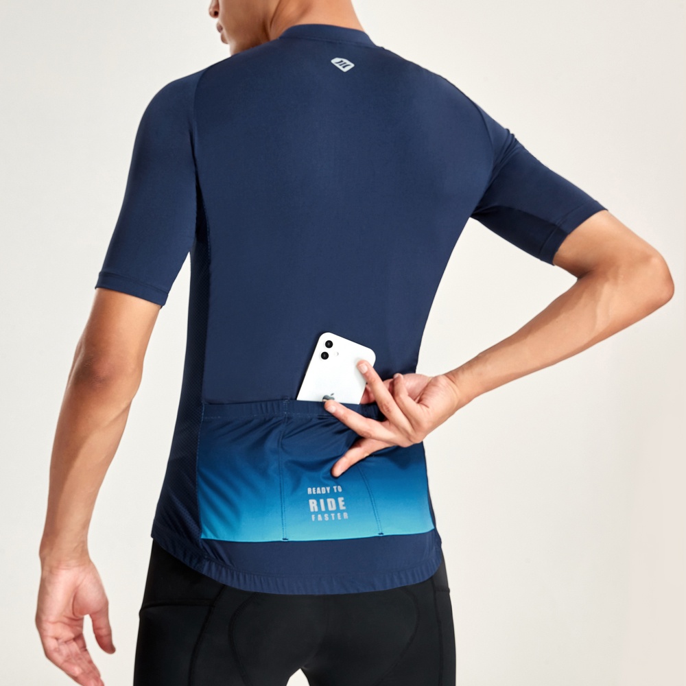 Santic Áo xe đạp jersey có khóa kéo toàn bộ thi đấu thể thao leo núi đường trường dành cho nam KM2C02235