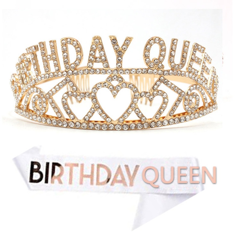 Flgo Băng Đô Đính Đá Hình Vương Miện Dự Tiệc Sinh Nhật Cho Nữ