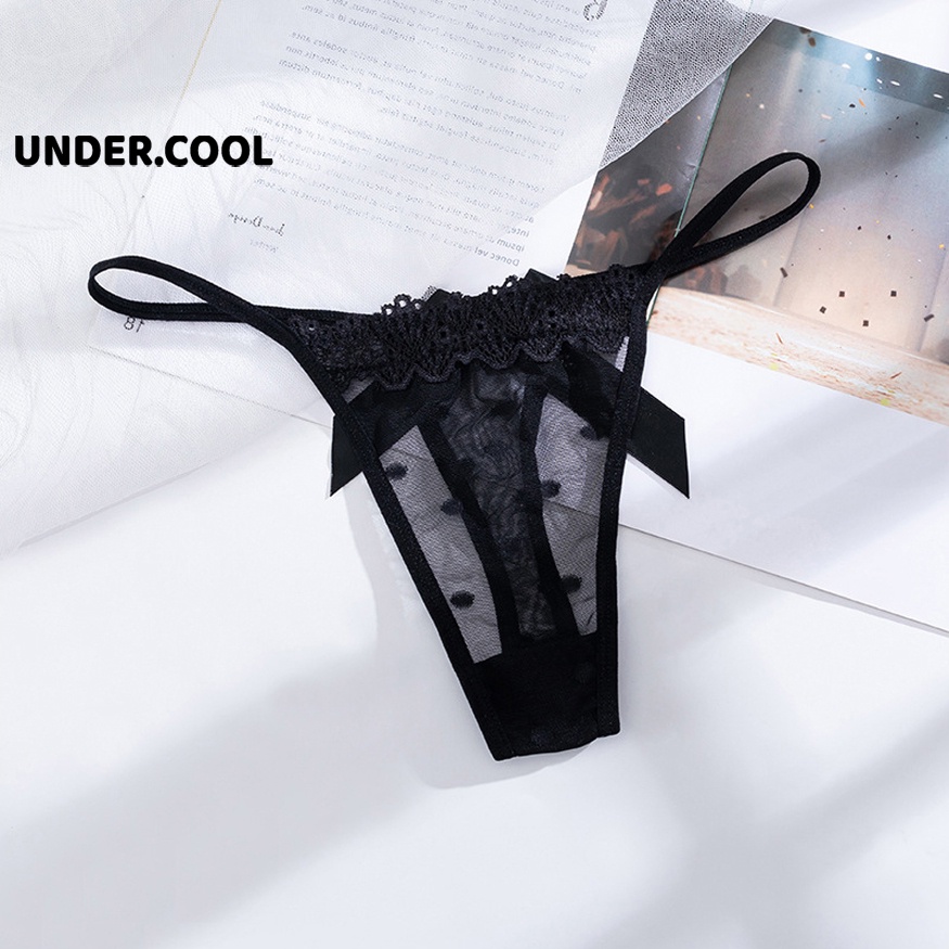 Quần Lót Lọt Khe UNDERCOOL Dây mảnh xuyên thấu đính nơ to quyến rũ