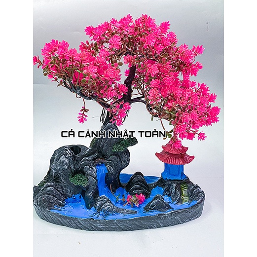 TIỂU CẢNH TRANG TRÍ BỂ CÁ, NON BỘ 30X13X33CM