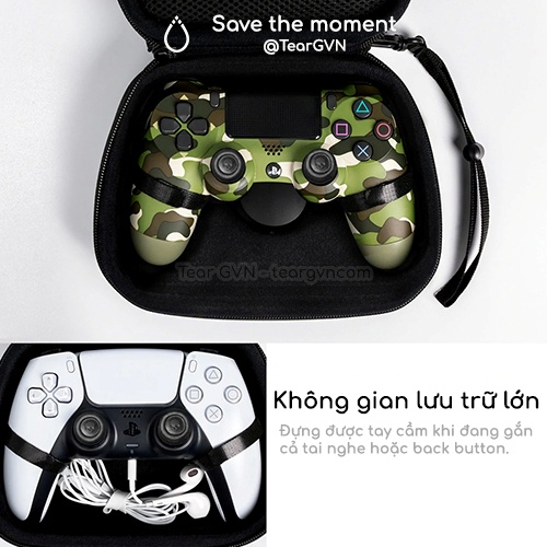 Túi đựng chống sốc, chống nước (Skull &amp; Co) cho tay cầm PS4 / PS5 / Switch Pro Controller / Xbox