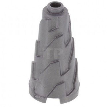 LEGO Flat Silver Cone 2 x 2 x 3 Jagged - Step Drill ID 6168613 28598