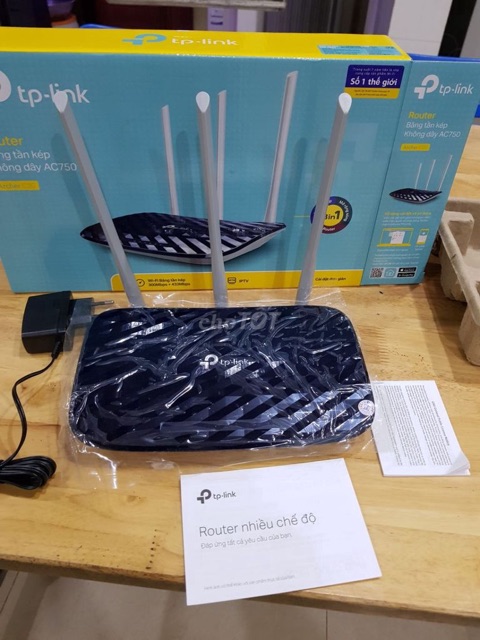 TP-LINK Acher C20 AC750 băng tần kép. Chịu tải 50 Users. Hỗ trợ cấu hình từ xa.