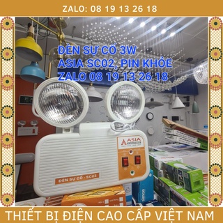  Đèn Sự Cố Asia SC01, SC02. Đèn khẩn cấp, Pin khỏe, tự động sáng khi có sự cố, đèn chỉ dẫn, bảo hành 2 năm.