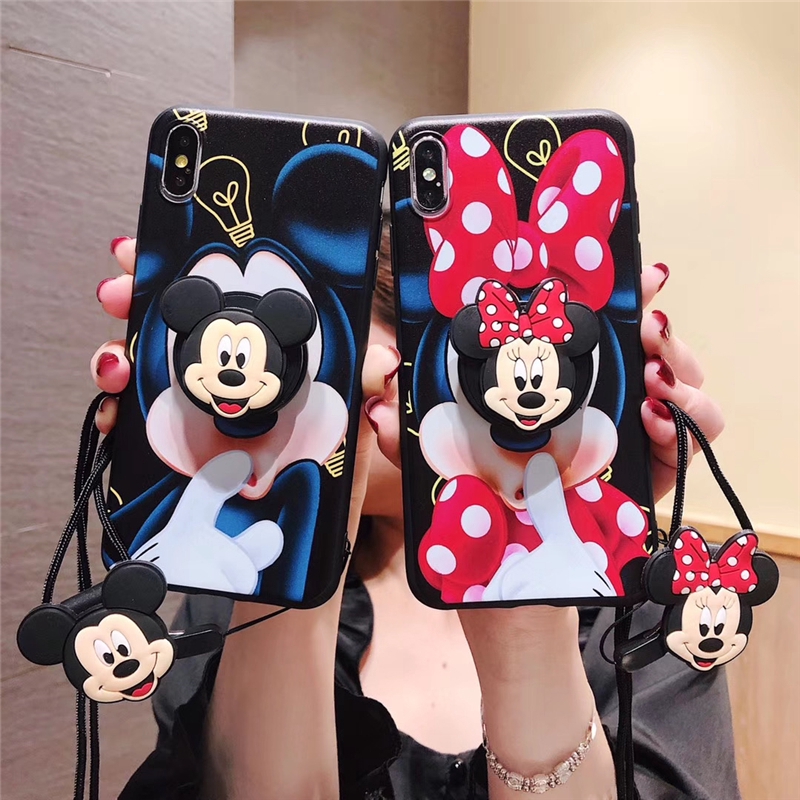 Ốp điện thoại hình Minnie Mickey cho Samsung A51 A71 A10 M10 A20 A30 A50 A50s A30s A70 A10s A20s